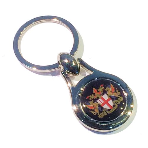 Keyring Blank Pear 23.5mm and printed dome (bagged)